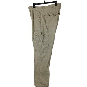 Wrangler Mens Double Utility Cargo Pants Size 34 x 30 Khaki Outdoor Workwear